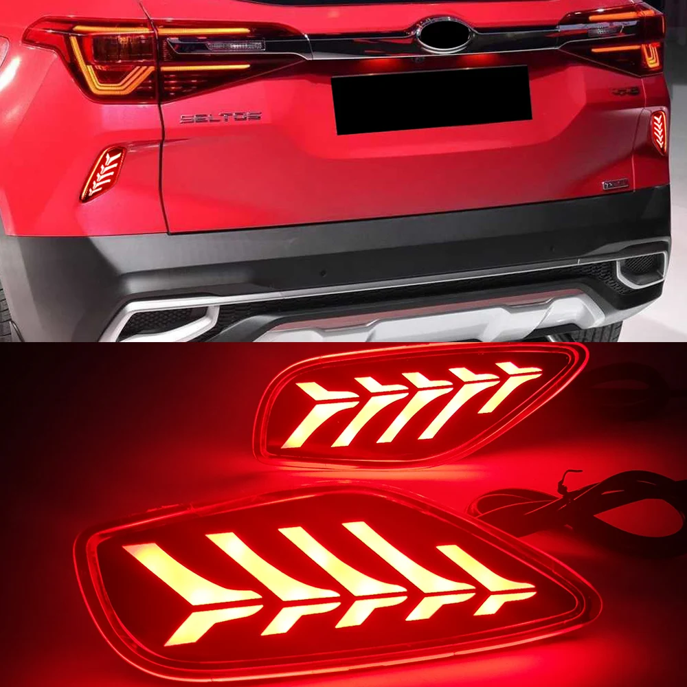 Автомобильные мигающие фары 1 пара светодиодный отражателей для Kia Seltos 2019 2020 2021