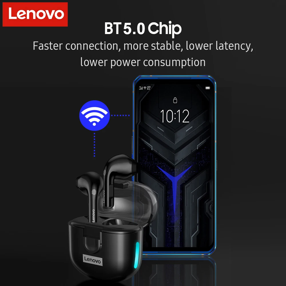 Новые модернизированные беспроводные наушники Lenovo LP12 Bluetooth 5 1 HIFI стерео TWS