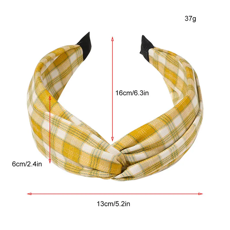 

Women Hairband Wide Side Headband Plaid Hair Hoop Cross Knotted Vintage Hair Accessories Simple Head Hoop Zebra Pattern