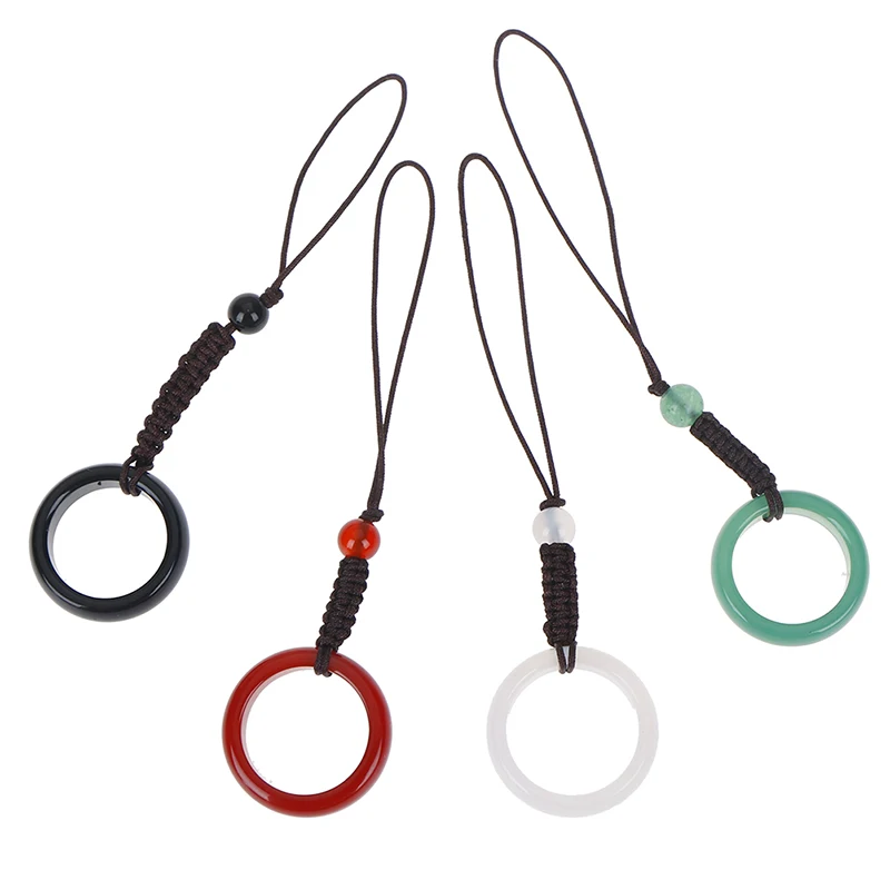 Новый искусственный Агат палец кольцо с ремешком для руки Подвески брелок