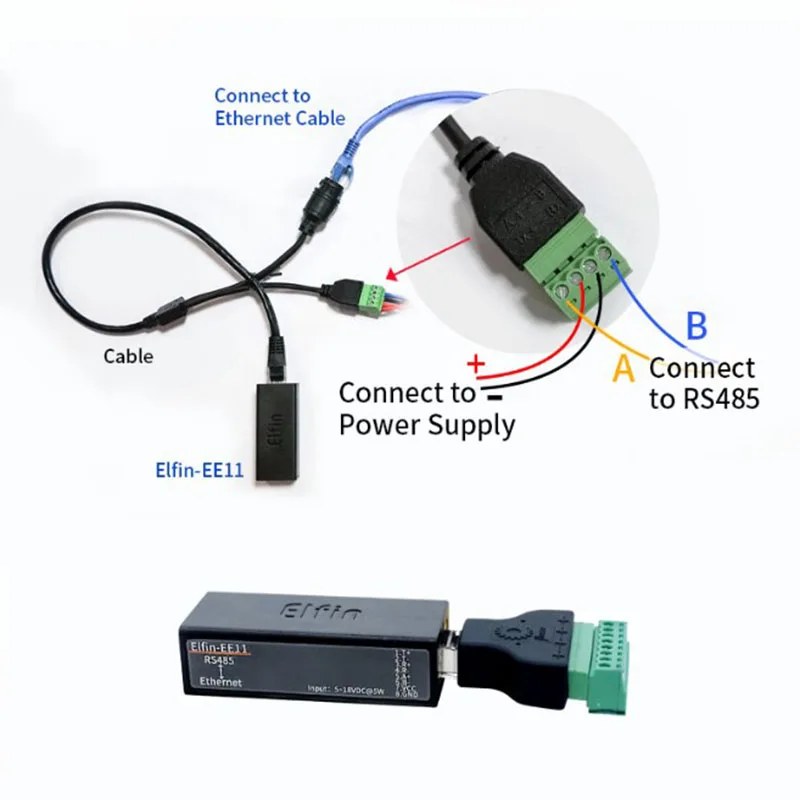 Мини-rs485 последовательный сервер к Ethernet ModbusTCP серийный RJ45 конвертер со встроенным