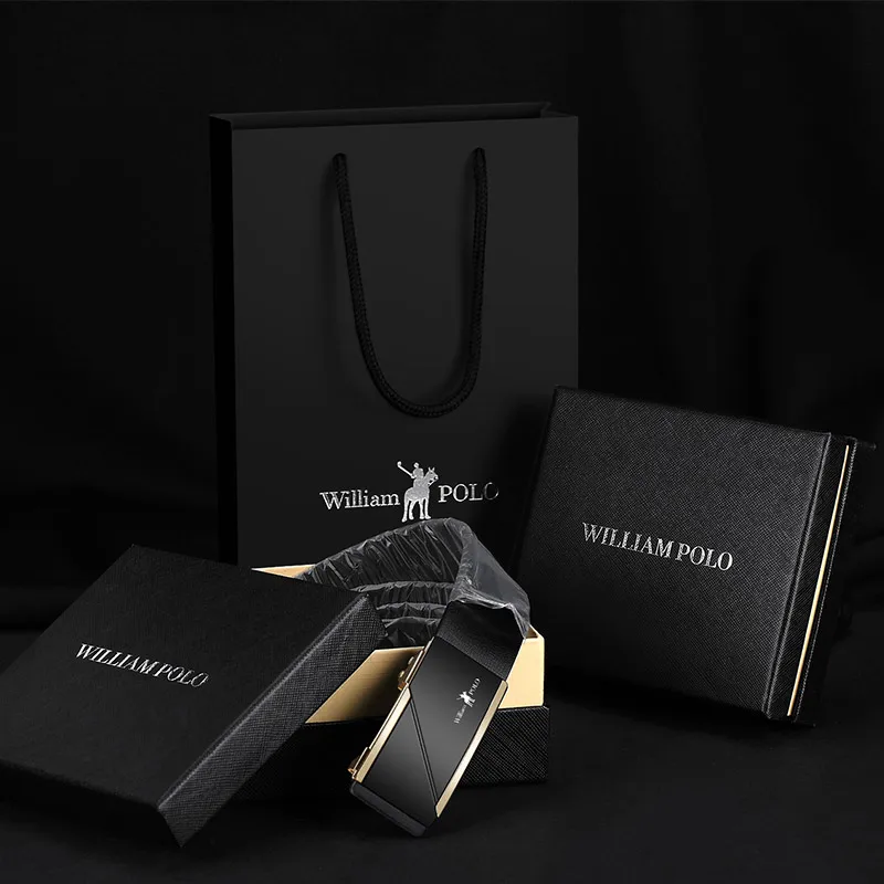 Ремень WILLIAMPOLO мужской с автоматической пряжкой люксовый брендовый из