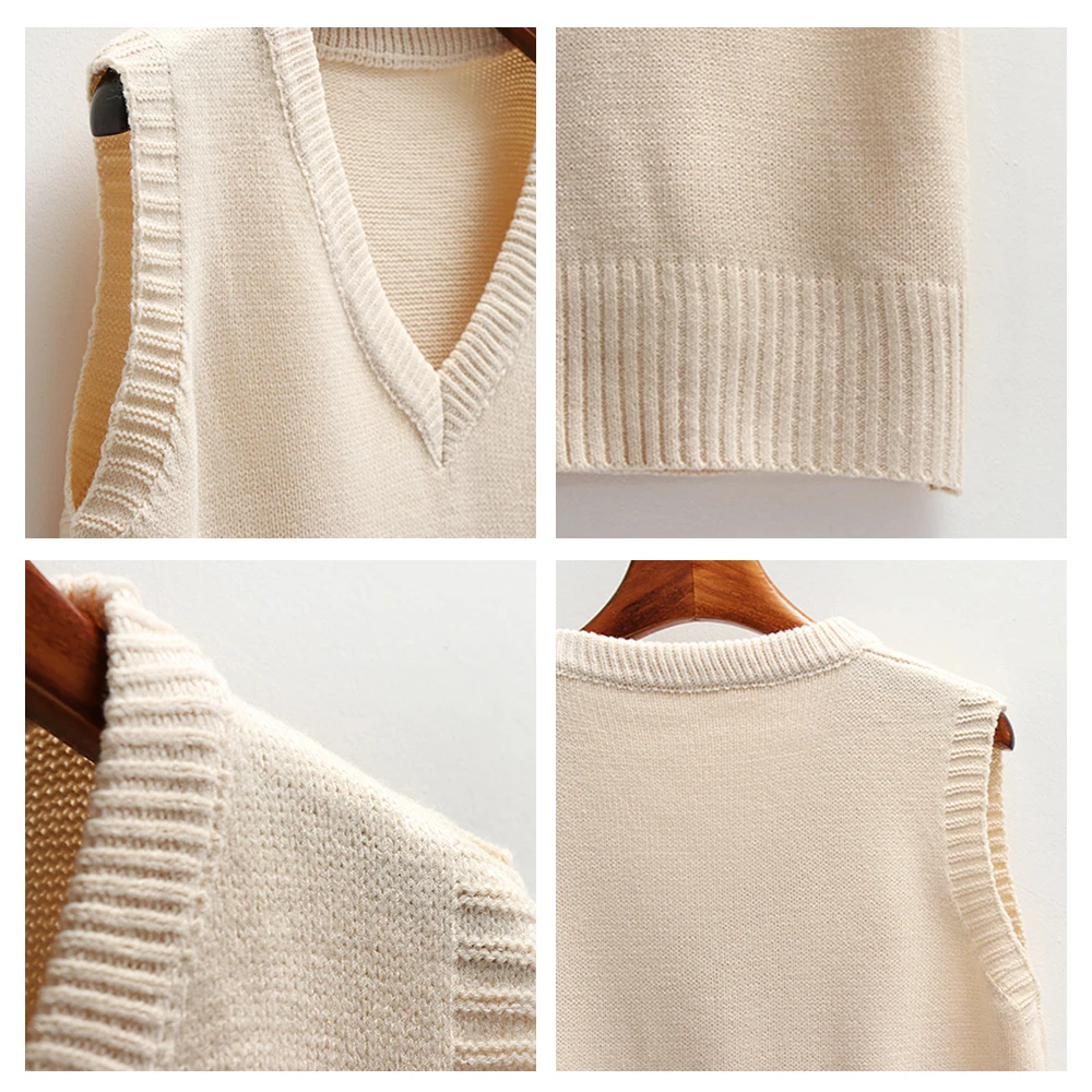 Женский жилет свитер зимнее вязаное пальто теплый пуловер без рукавов Жилеты для