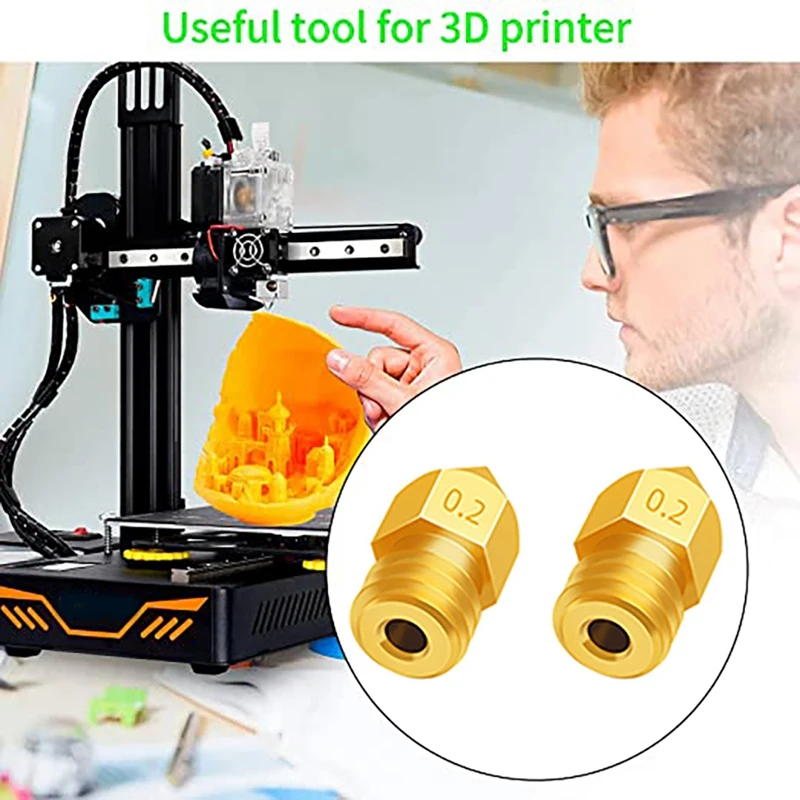 3D Printer Accessories 1.75mm MK8 Extruder Print Head Brass Nozzle for Makerbot Creality CR-10 Ender 2/3 (20 Pcs) | Компьютеры и офис
