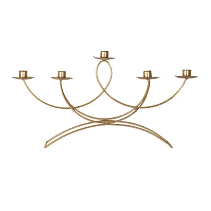 

Nordic Style 3D Candlestick Metal Candle Holder Wedding Centerpiece Candelabra Dinner Home Decor U50F