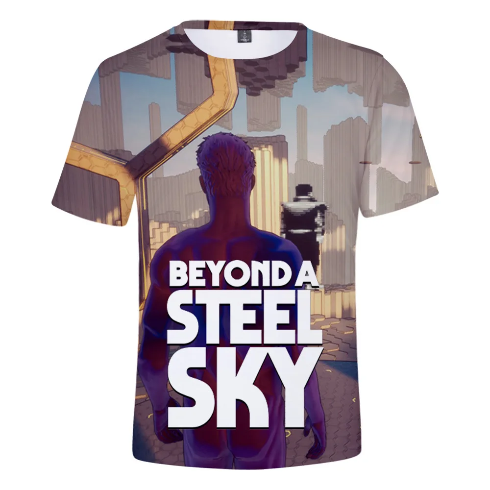 

2021 Summer Beyond a Steel Sky Printed 3D T-shirt Men Women Short Sleeve Casual T Shirts High Quality Tops Unisex O-neck Shirts