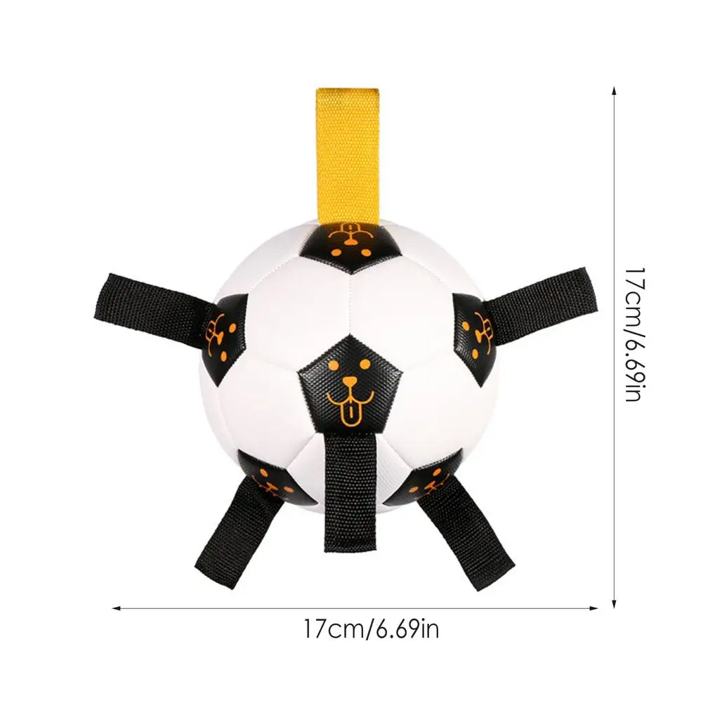 

Dog Toys Interactive Pet Football Toys with Grab Tabs Dog Outdoor training Soccer Pet Bite Chew Balls for Dog accessories