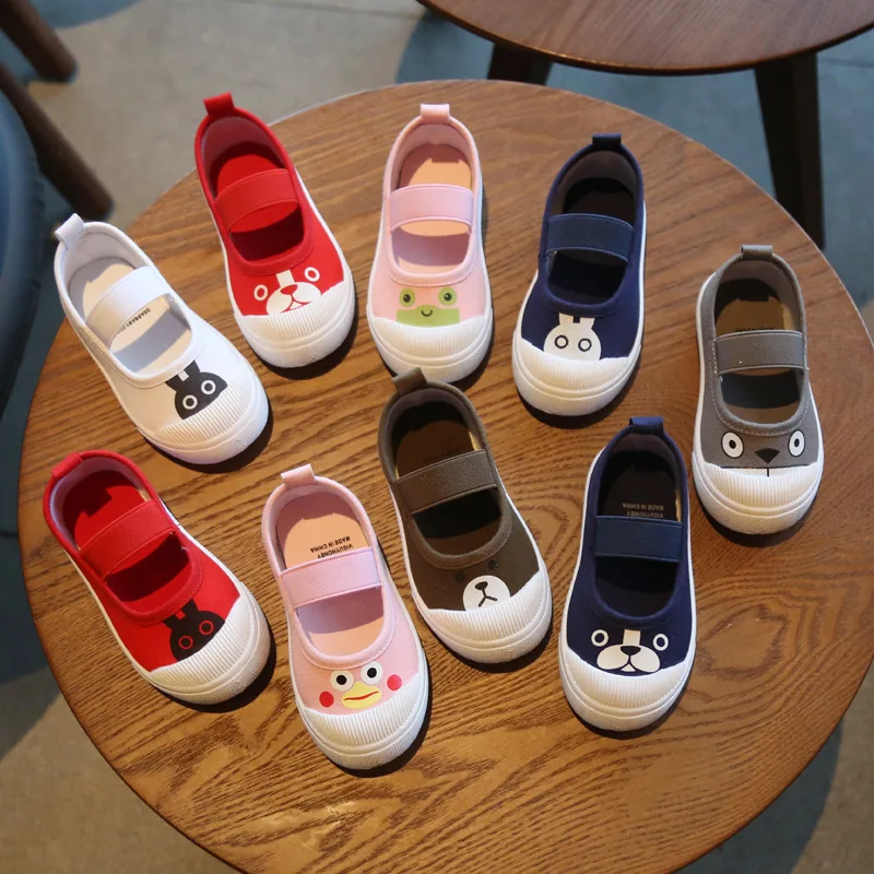 

Canvas Cute Animal Cartoon Causal Kid Shoes For Girl Infant Soft Sole Girls Sneakers Comfortable Children Non-slip Footwear