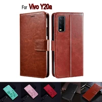 y20a flip cover for vivo y20a case phone protective shell funda on for vivo y20 a v2034 leather hoesje etui book capa coque case