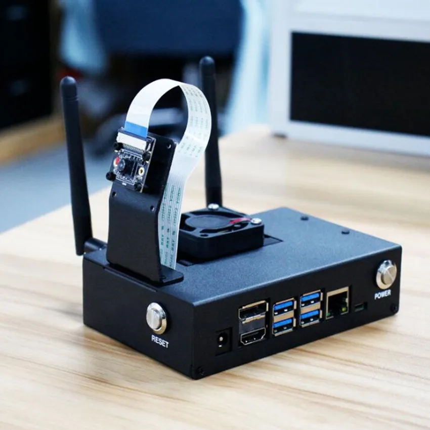 Металлический защитный корпус Jetson Nano с охлаждающим вентилятором/крепежным