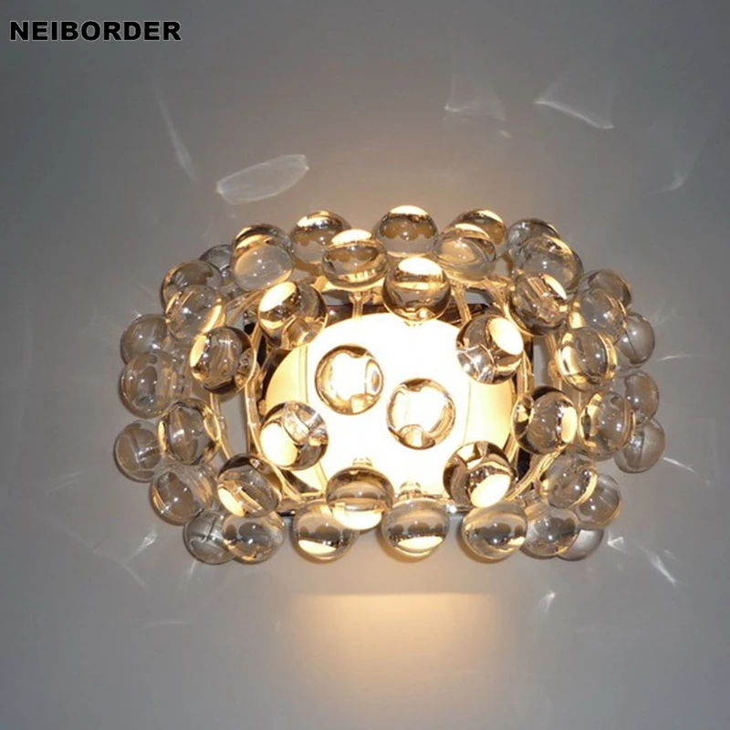Современная настенная лампа Foscarini cabче прозрачный акриловый шар абажур бра