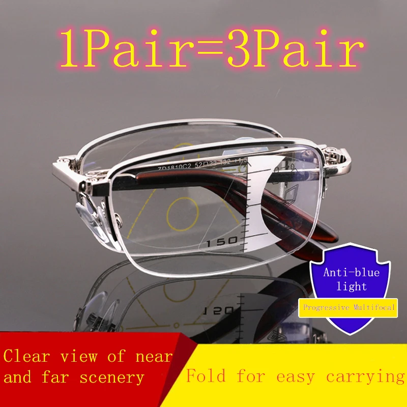 Портативное складное прогрессивное многофокальное стекло для чтения es
