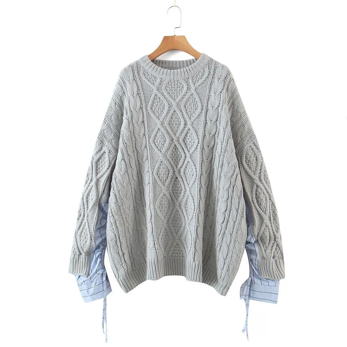 

2021 New Spring Autumn Women Female Sexy Polyester Sweater Brand Blouse Outwear
