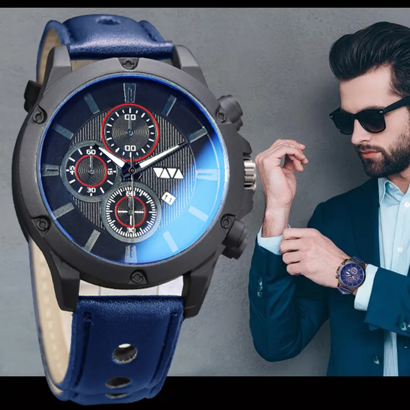 Vavavom модные спортивные повседневные мужские водонепроницаемые часы для свиданий