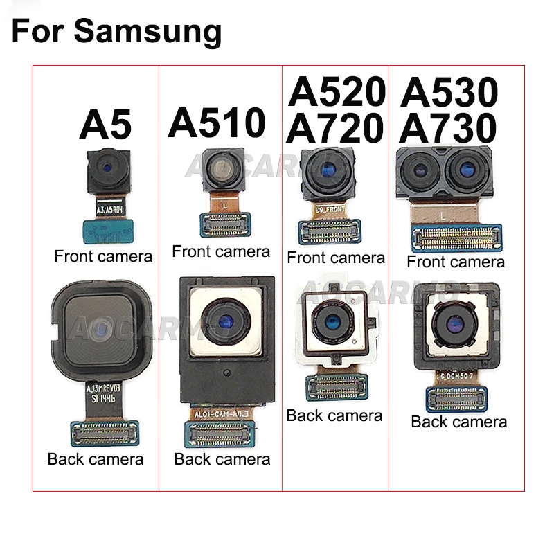 Передняя камера Aocarmo для Samsung Galaxy A5 2016 2017 A510 A520 A530 A720 A730 гибкий кабель замены задней