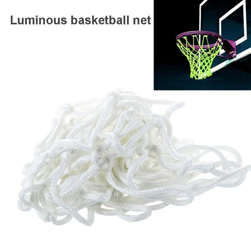 

Practical Nylon White Luminescence Match Basket Net Backboard Sports Outdoors Basketball Net Durable