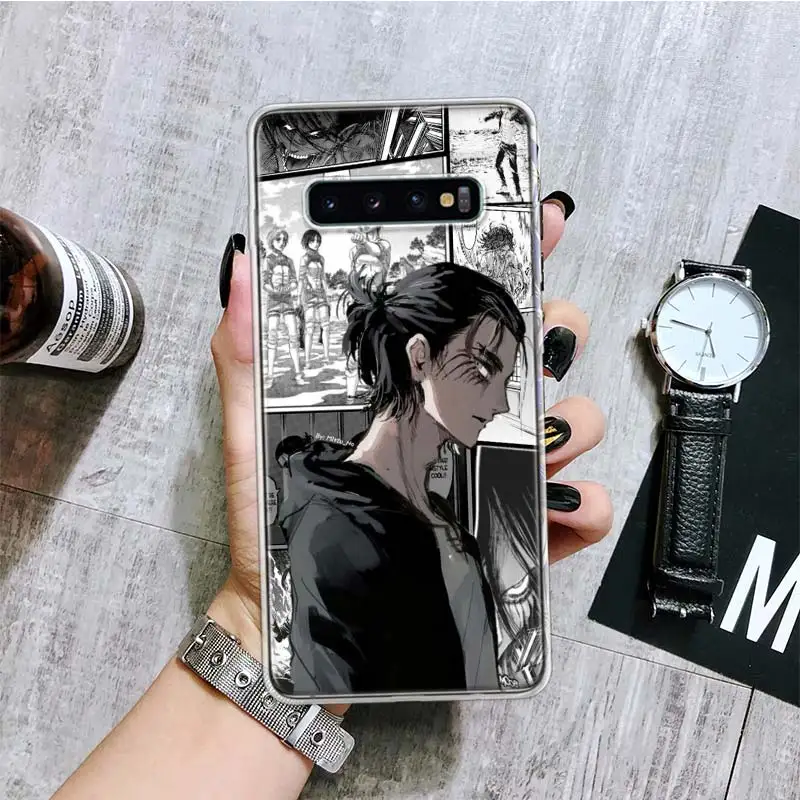 Чехол для телефона с аниме атака на Титанов Эрена Samsung Galaxy S20 FE S10 Plus S21 S22 Ultra S10E S9 S8 S7