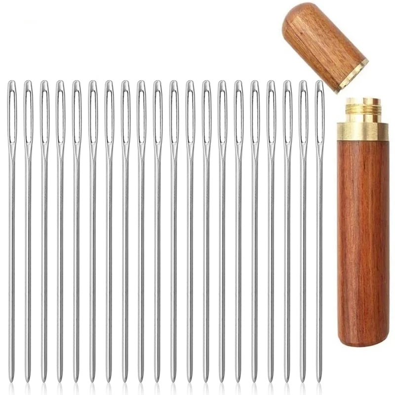 

Кожаные иглы LMDZ, 20 шт., тупые Швейные иглы для шитья, ручные швейные иглы, швейные принадлежности для шитья