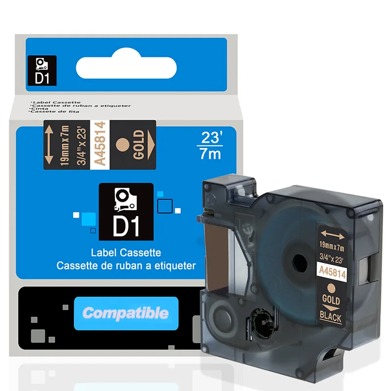 A45814 Labelife 1 шт. 45800 45803 19 мм DYMO D1 Стандартный ярлык совместимый для Dymo LabelManager 300 350 400 420P 450 этикетировщик - Цвет: A45814
