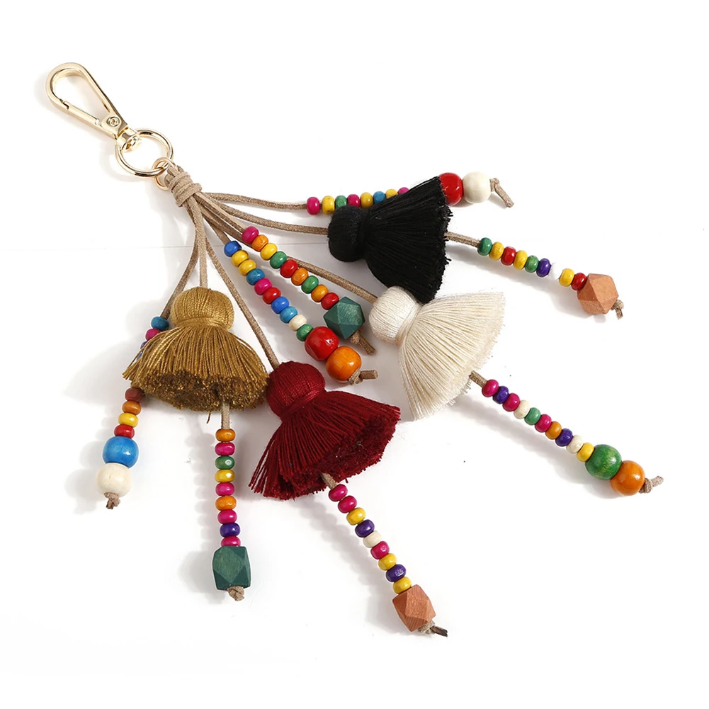 Богемные женщины с кистями из бусин кулон брелок висячая сумка Декор подарок