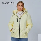 GASMAN 2021 новые женские зимние пуховики, короткие модные парки на молнии с карманами, брендовые высококачественные теплые женские пальто 8193