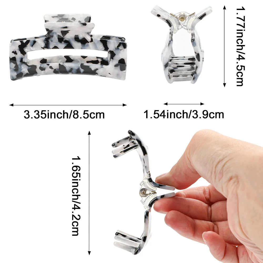 

New Retro Fashion Decorative Hair Clip Leopard Hair Accessories Acetate Plate Grab Clip Hair Claws Women Girls Hair Clips