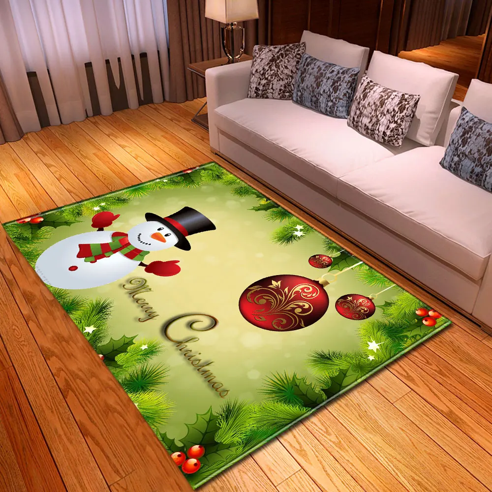 Веселые рождественские ковры коврики для гостиной Рождественский коврик с
