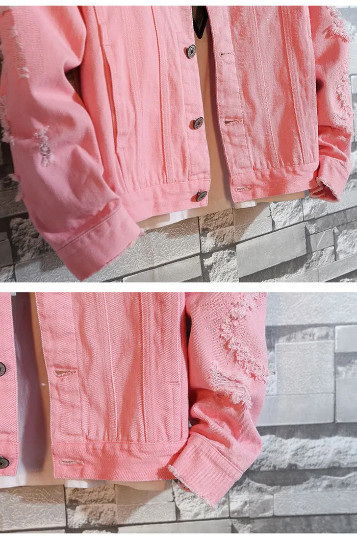 Свободная черная джинсовая куртка размера плюс, 4Xl 5Xl, Весенняя уличная одежда розового и красного цветов, базовая джинсовая куртка Lover'S, повседневная верхняя одежда