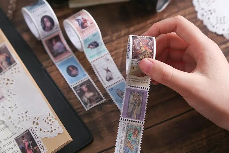 Винтажный штамп серии Bullet Journal васи лента Ретро кофейное растение Алиса декоративная клейкая лента Сделай Сам Скрапбукинг наклейка этикетка