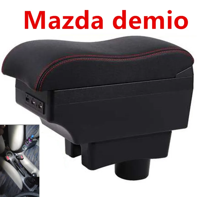 Для Mazda demio подлокотник коробка с usb интерфейсом