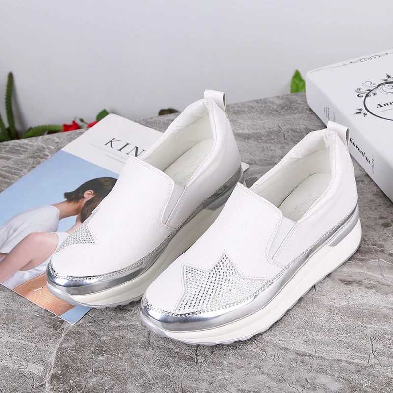 2020 Comfort Loafers Silver Platform Shoes WomanWomen Flats Shoes Shoes Women  Platform Shoes  Wedge Sneakers