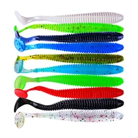 10pcslot 2 4g 9cm soft fishing lure soft worm fishhooks jerkbait accessories jig hooks tool wobblers fish sport lures
