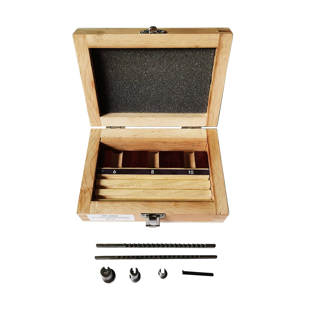 HSS Keyway Broach Set метрический размер 2 мм 3 Broaches 6/8/10 Collared втулки с шимами ЧПУ режущие