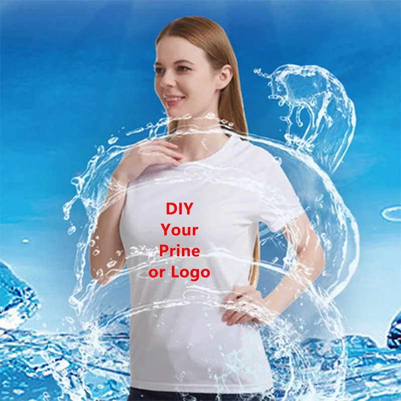 

Men Quick-dry T Shirt DIY Custom Logo Wholesale Printed Women's Casual Polyester Tops Tees Short Sleeve Gym Sports Shirts Tops