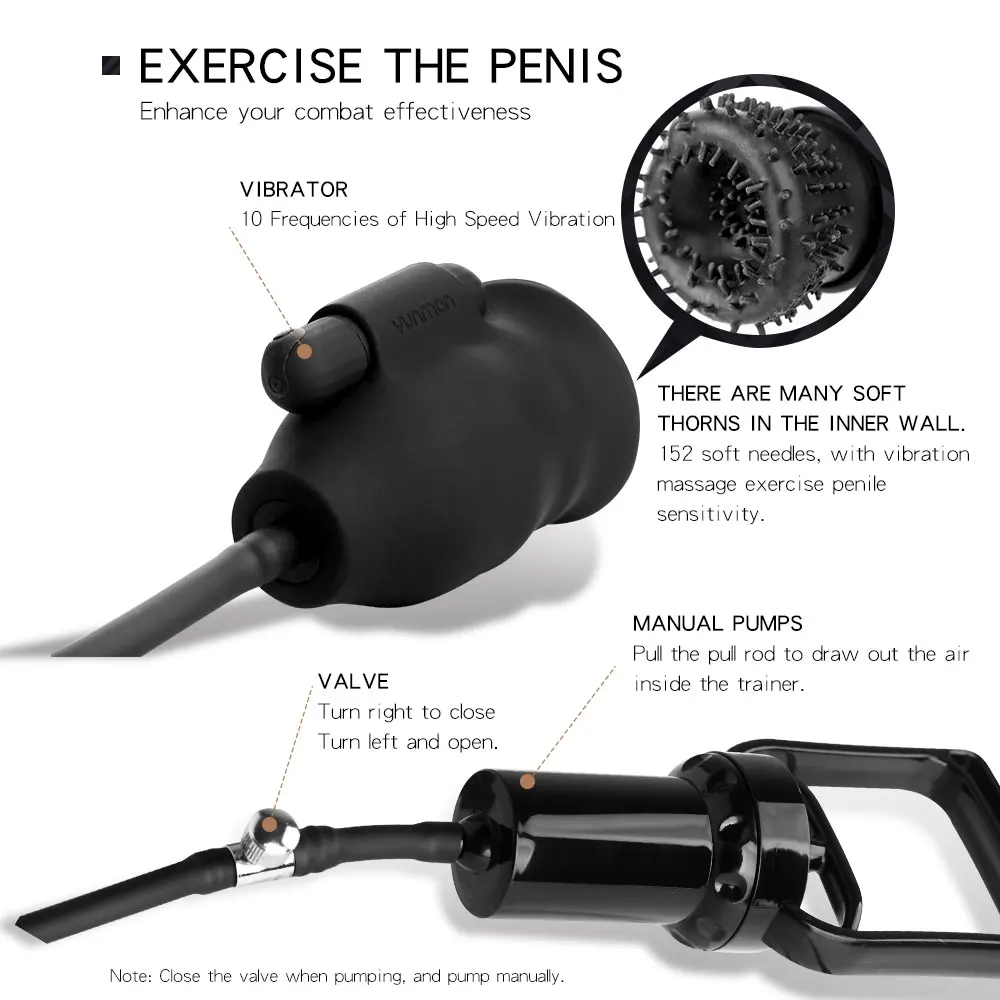 Насос для пениса 10 режимов вибрация увеличение секс-игрушки мужчин