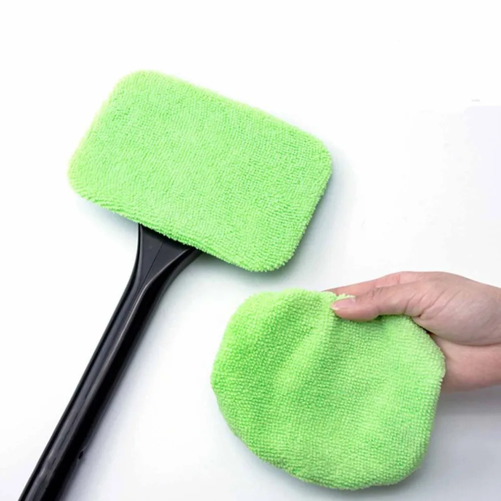 

New Auto Window Cleaner Windshield Windscreen Microfiber Car Wash Brush Dust Long Handle Car Cleaning Tool Car Glass Towel HOT