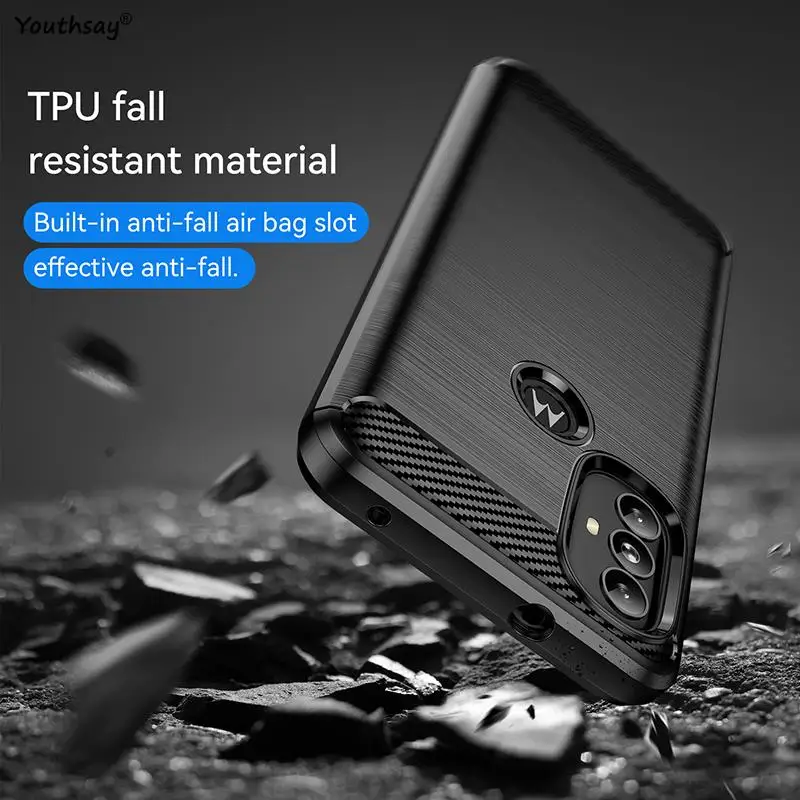 for moto g power case for motorola moto g power 2022 coque shockproof protective carbon fiber phone bumper for moto g power free global shipping