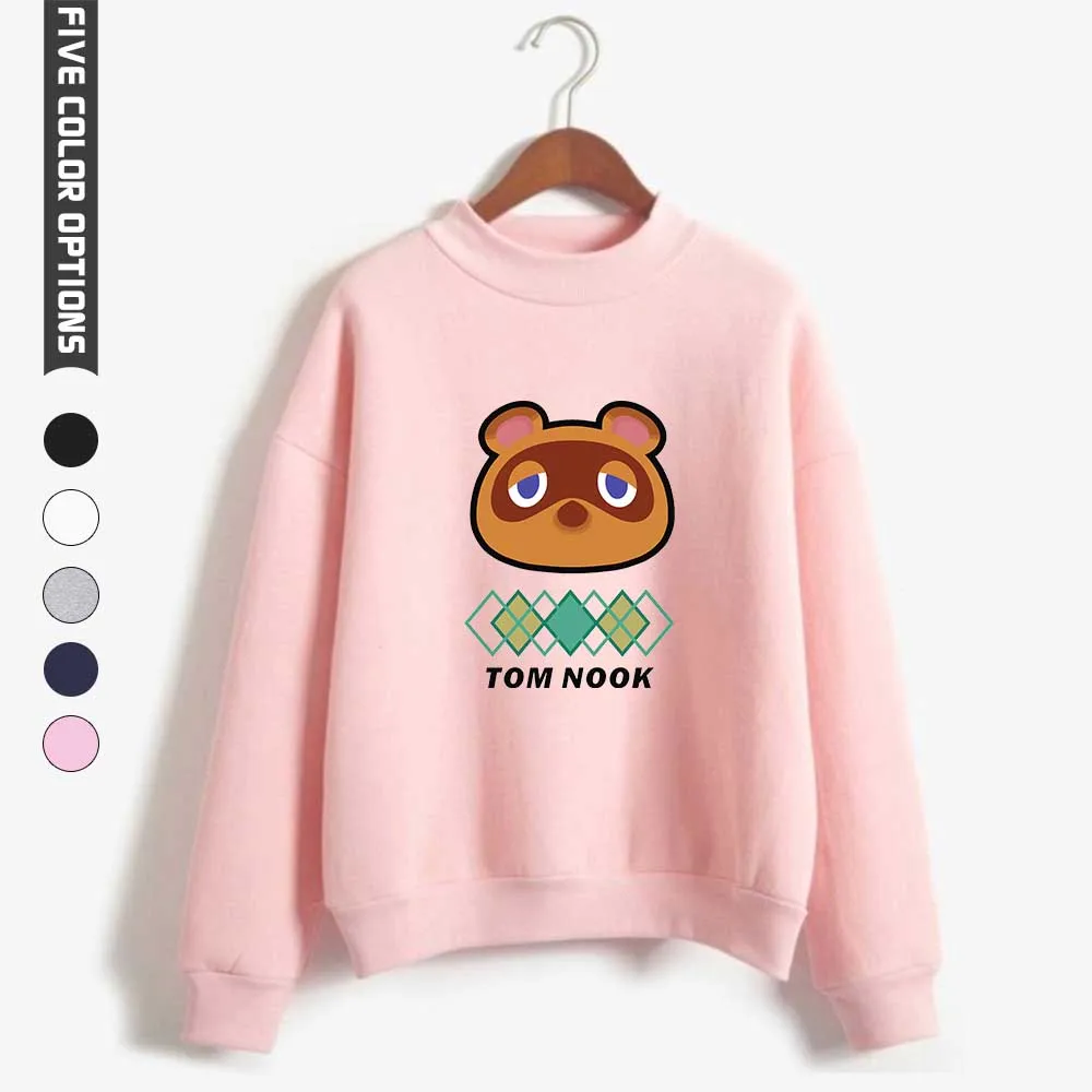 

Animal Crossing Anime Turtleneck Sweatshirt Women/Men Long Sleeve Sweatshirts 2020 New Arrival Trendy Style Streetwear Clothes