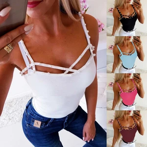 Топ женский на бретельках, однотонный, с жемчужным бисером