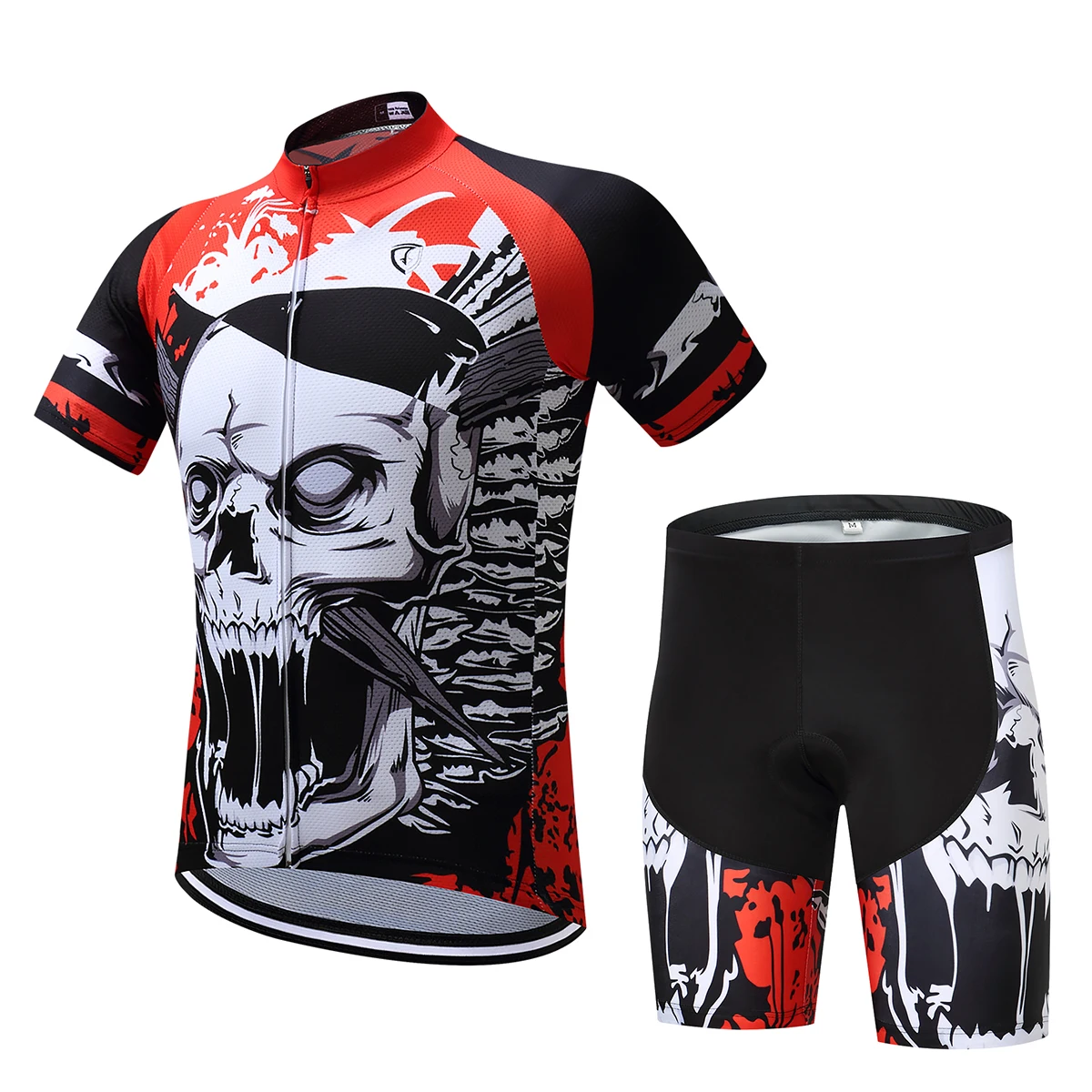 

2021 New Ono Summer Men's Skull New Short Sleeve Breathable Perspiration Cycling Jersey Fishing Suit Customization