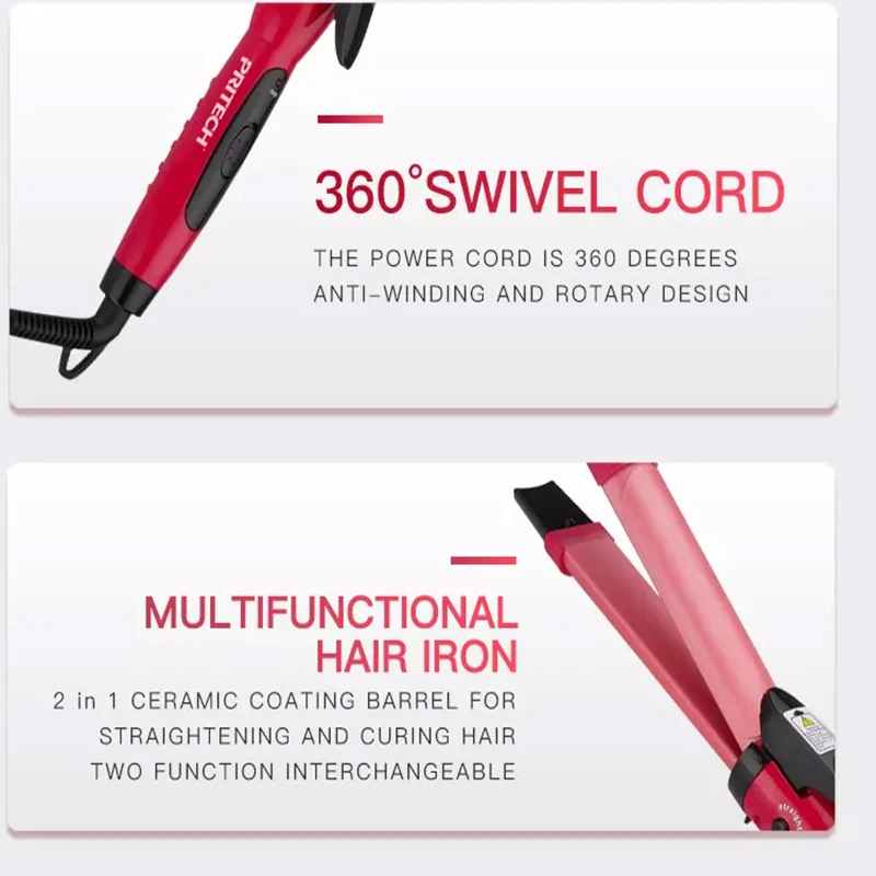 Made In China Hair Curler And Straightener Curlers Automaic Ceramic Crimper Electric 2 in 1 Flat Iron | Красота и здоровье