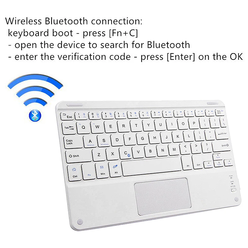 Беспроводная клавиатура с тачпадом Поддержка IOS Windows Android OS беспроводные Bluetooth