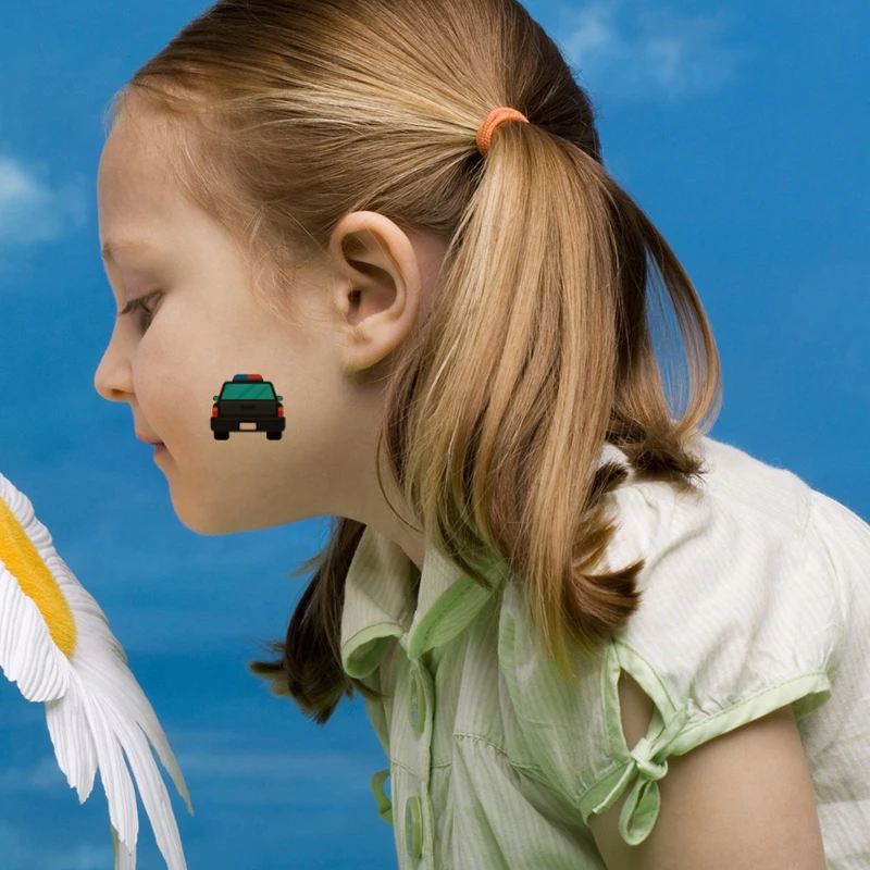 Детская Татуировка Временная наклейка полиция патруль пикап полицейский герой