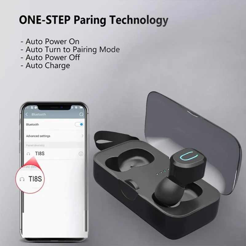 T18S невидимые беспроводные наушники Bluetooth наушники 5,0 TWS мини Bluetooth гарнитура Беспроводные Стерео Наушники Android ISO
