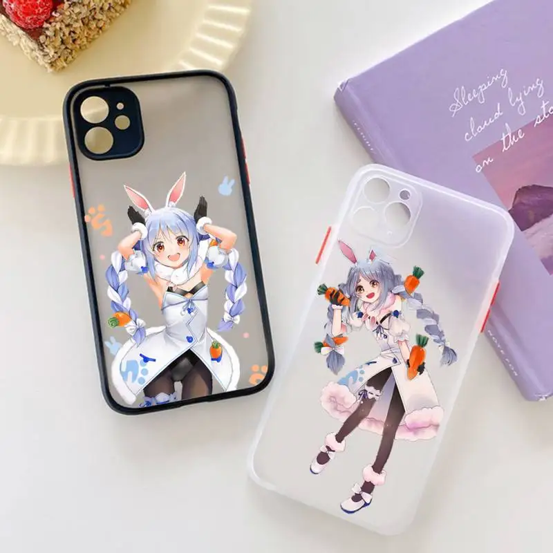 

Hololive Usada Pekora gawr gura Phone Case matte transparent For iphone 7 8 11 12 plus mini x xs xr pro max cover
