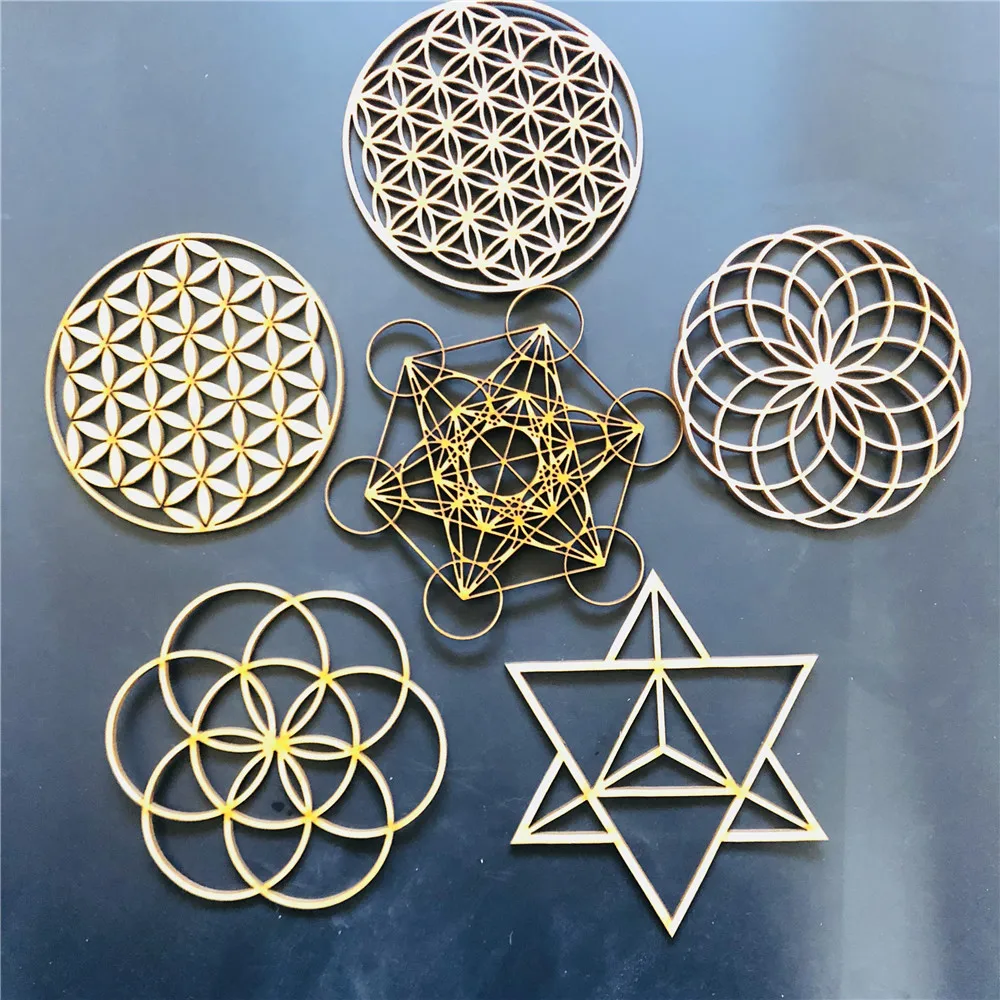 

Деревянные геометрические украшения Flower Of Life, вечерние гобелены с орнаментом из оргонита, декор стен, материалы для самостоятельного изгот...
