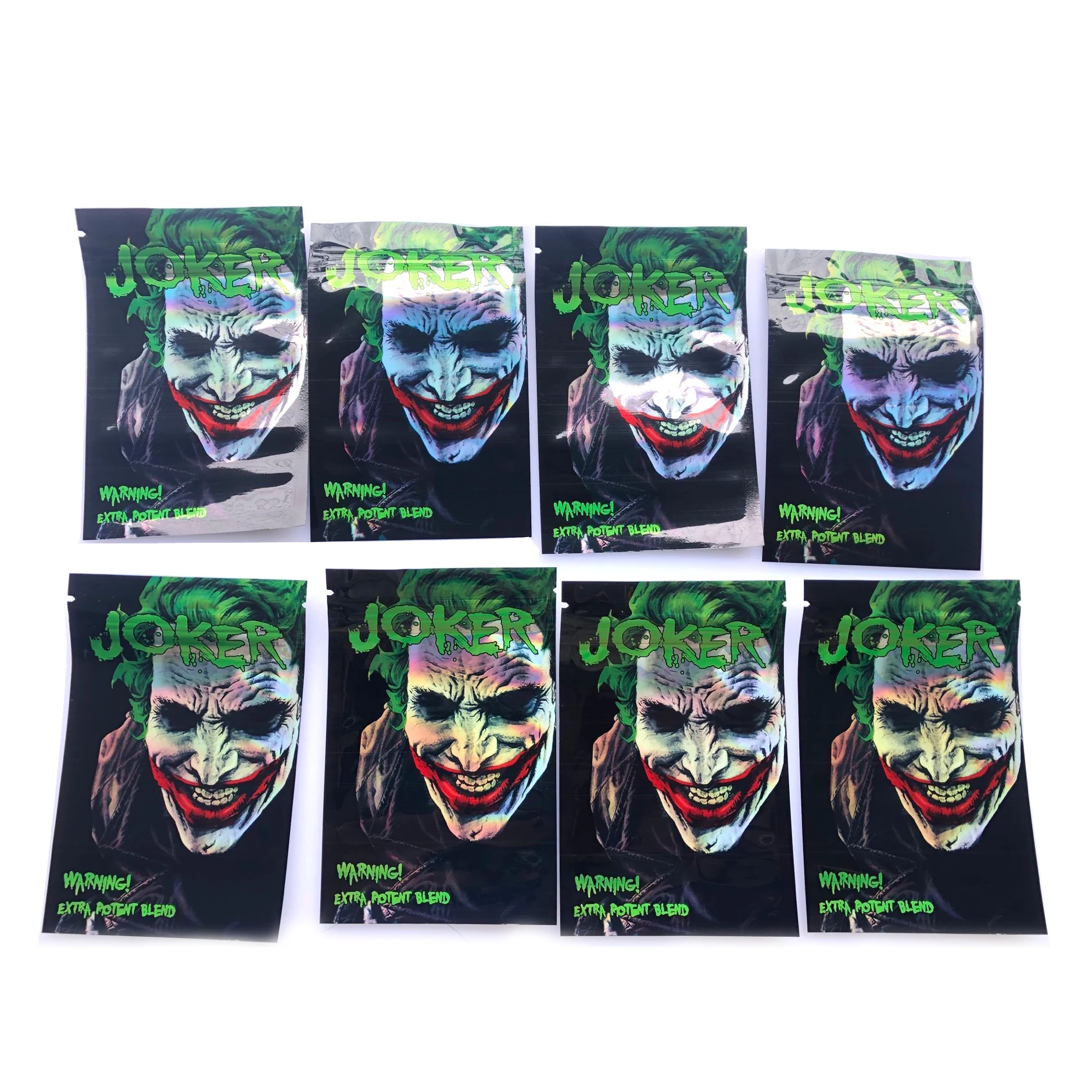 

Green Clown Pattern 8.5x12.5 CM Zip Lock Pouches Tobacco Storage Bags Customized Printed Bags Wholesale Smoking Accessories