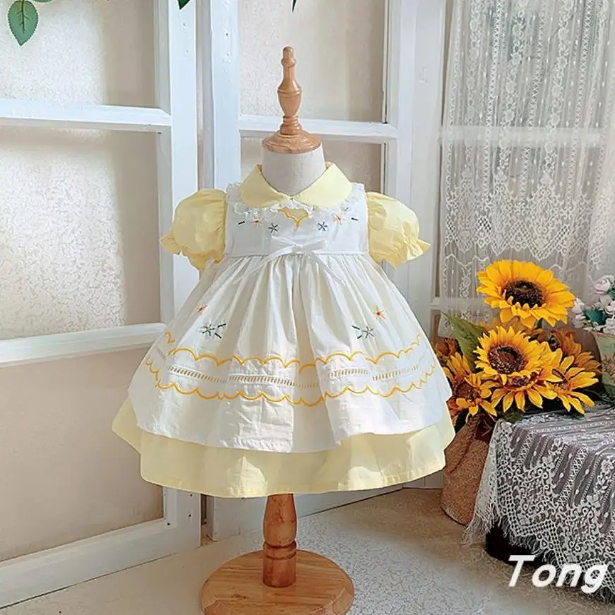 

Miayii Baby Clothing Spanish Lolita Vintage Turkey Lace Bow Embroidery Gown Birthday Party Easter Princess Dress For Girls A13