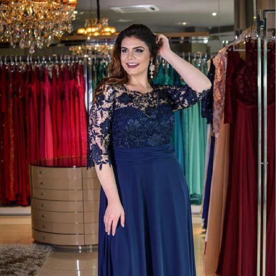 Женское вечернее платье большого размера для матери невесты кружевное с