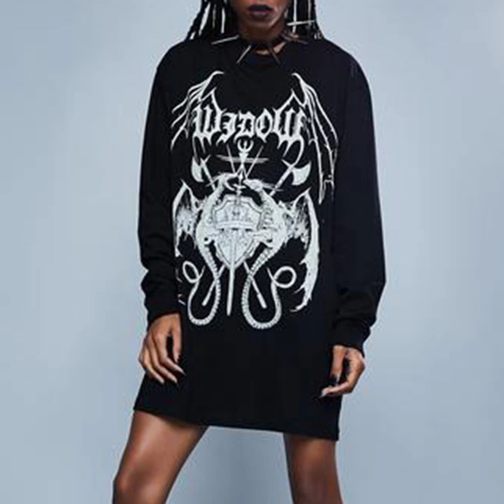 

Hoodie Autumn New 2021 Fashion High Street Printing Round Neck Long Sleeve Hoodie Women's Clothing Loose Casual